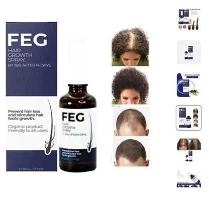 بخاخ نمو الشعر FEG - مثبت سريريًا أنه يزيد نمو الشعر بنسبة 25% في 14 يومًا
